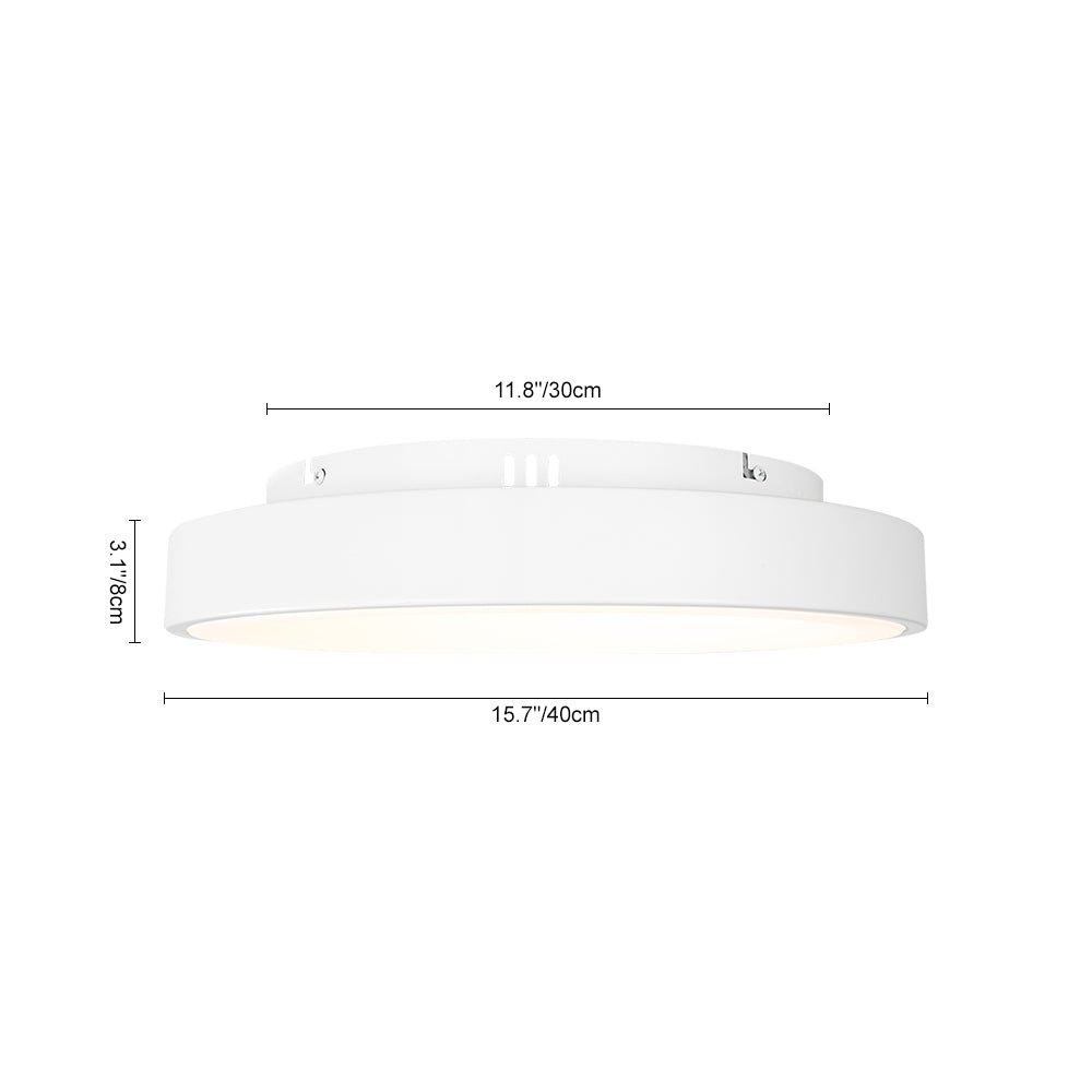 Pendantlightie - Modern Ultra Thin Simple Round LED Ceiling Light - Semi Flush Mount - White - 