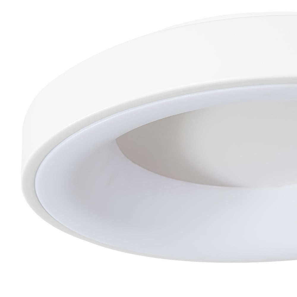 Pendantlightie - Modern Ultra Thin Simple Round LED Ceiling Light - Semi Flush Mount - White - 
