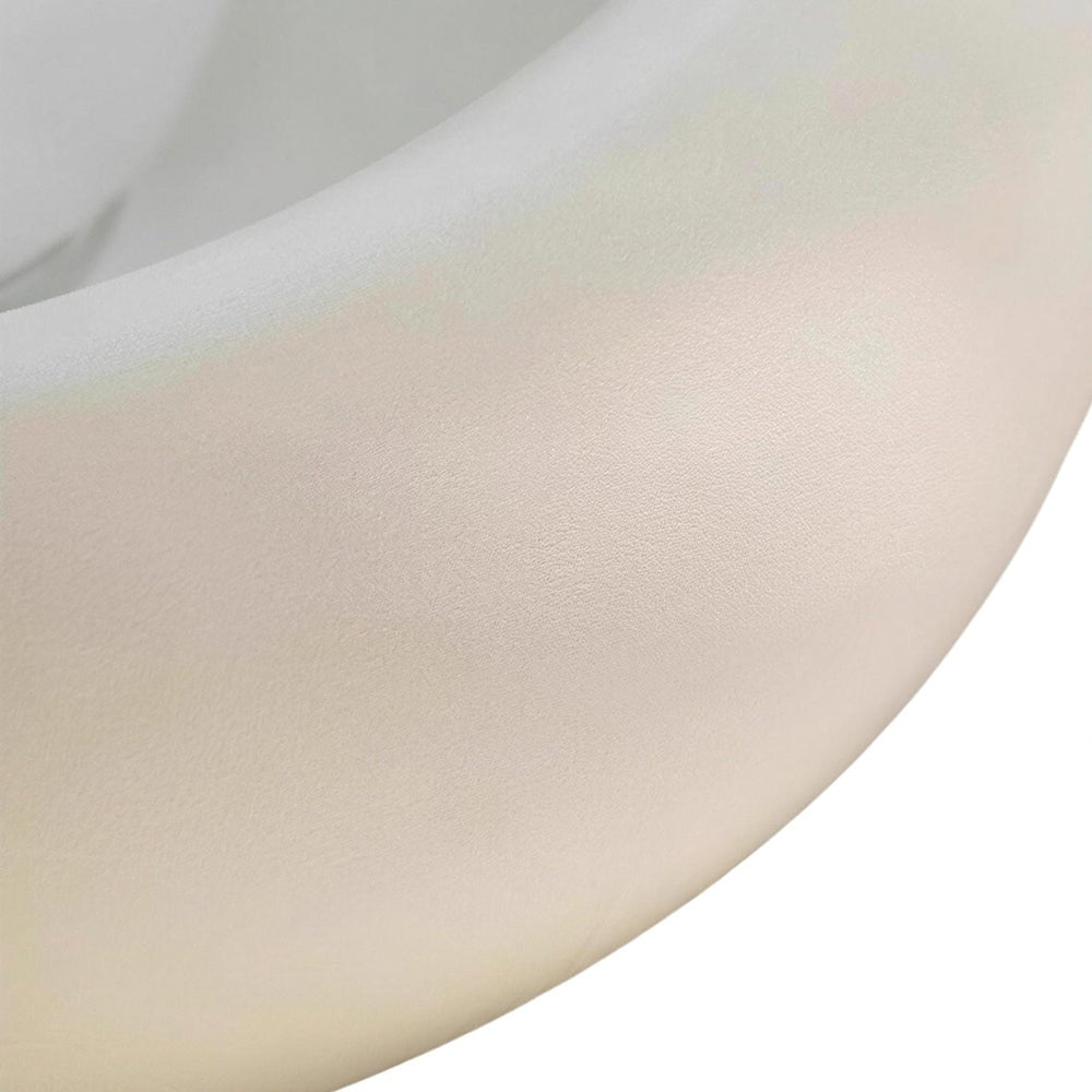Pendantlightie - Nordic 1 - Light Creamy Glass Globe Round Resin Flush Mount - Flush Mount - Walnut - 