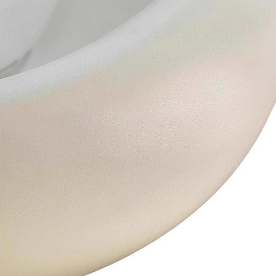 Pendantlightie - Nordic 1 - Light Creamy Glass Globe Round Resin Flush Mount - Flush Mount - Walnut - 
