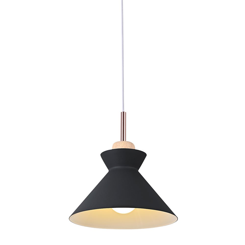 Pendantlightie - Nordic 1 - Light Creamy Wood Accents Cone Pendant Light For Kitchen - Pendants - Yellow - 