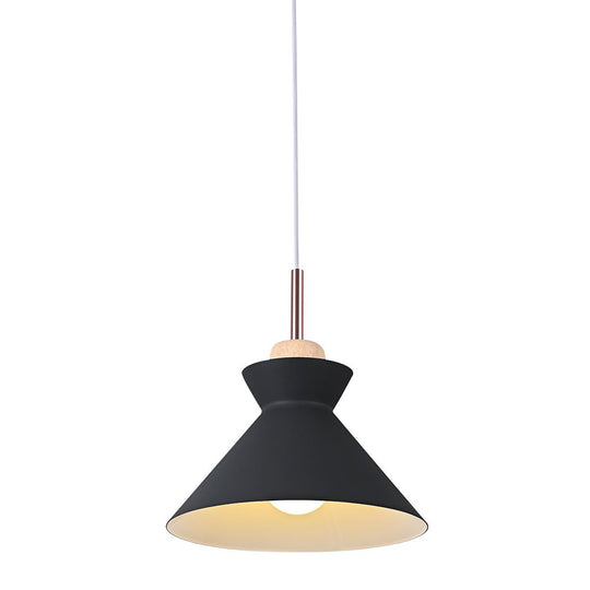 Pendantlightie - Nordic 1 - Light Creamy Wood Accents Cone Pendant Light For Kitchen - Pendants - Yellow - 