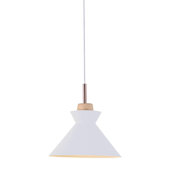 Pendantlightie - Nordic 1 - Light Creamy Wood Accents Cone Pendant Light For Kitchen - Pendants - Yellow - 