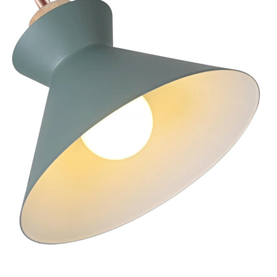 Pendantlightie - Nordic 1 - Light Creamy Wood Accents Cone Pendant Light For Kitchen - Pendants - Yellow - 
