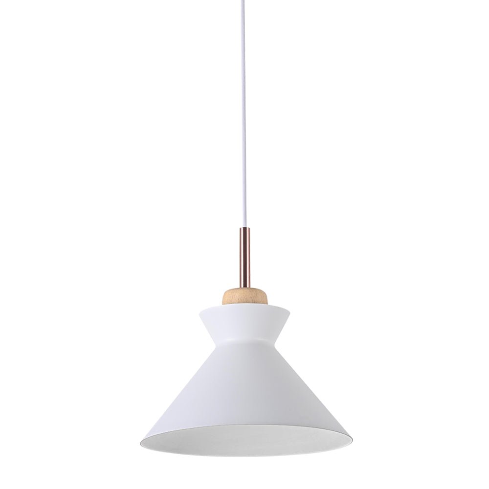 Pendantlightie - Nordic 1 - Light Creamy Wood Accents Cone Pendant Light For Kitchen - Pendants - Yellow - 