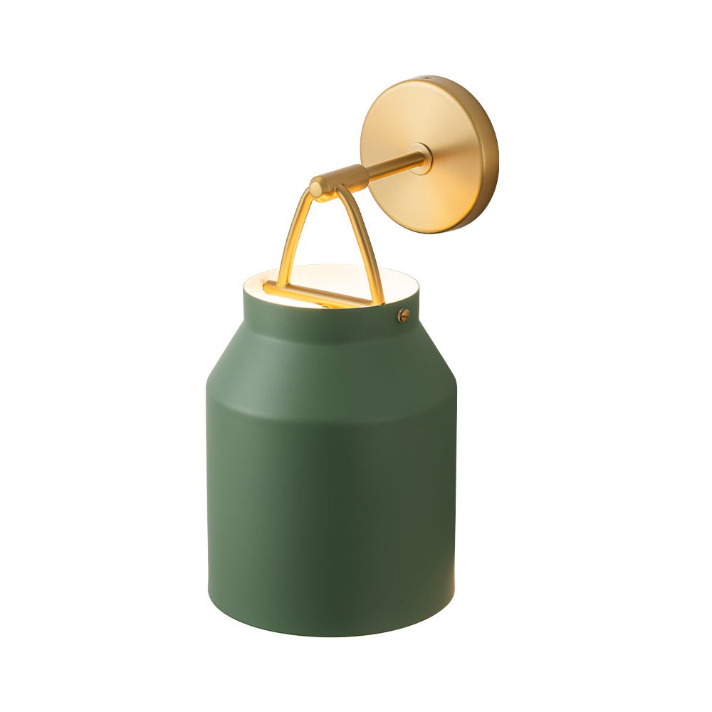 Pendantlightie - Nordic 1 - Light Cylinder Drum Glass Wall Sconce - Wall Light - Green - 