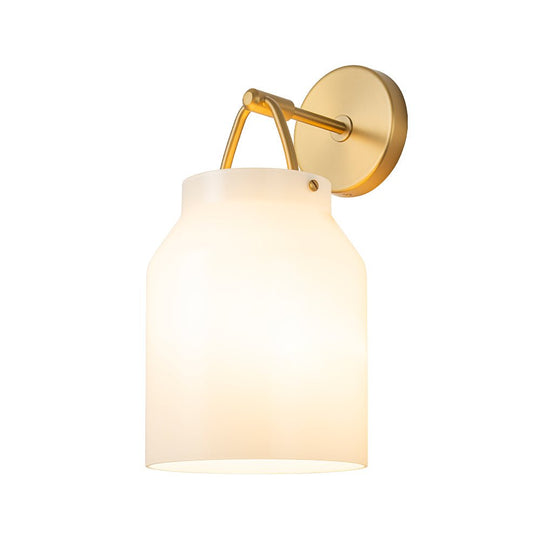 Pendantlightie - Nordic 1 - Light Cylinder Drum Glass Wall Sconce - Wall Light - Green - 