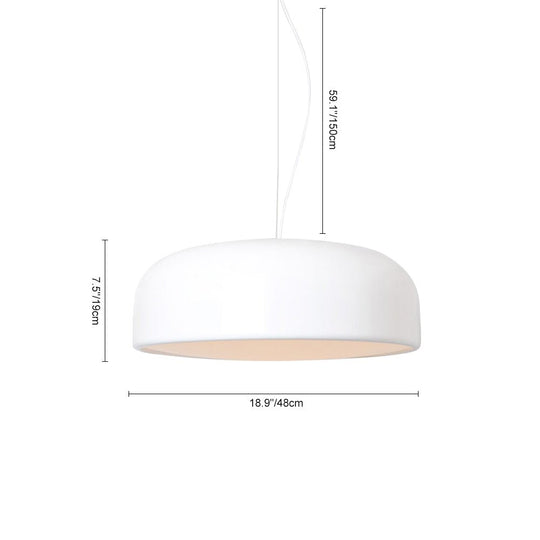Pendantlightie-Nordic 1-Light White Cloud Dome Pendant Light-Pendants-White-