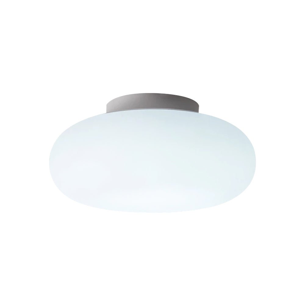 Pendantlightie - Nordic Cream Mushroom Three - Color Dimmable LED Semi Ceiling Light - Semi Flush Mount - Large - 