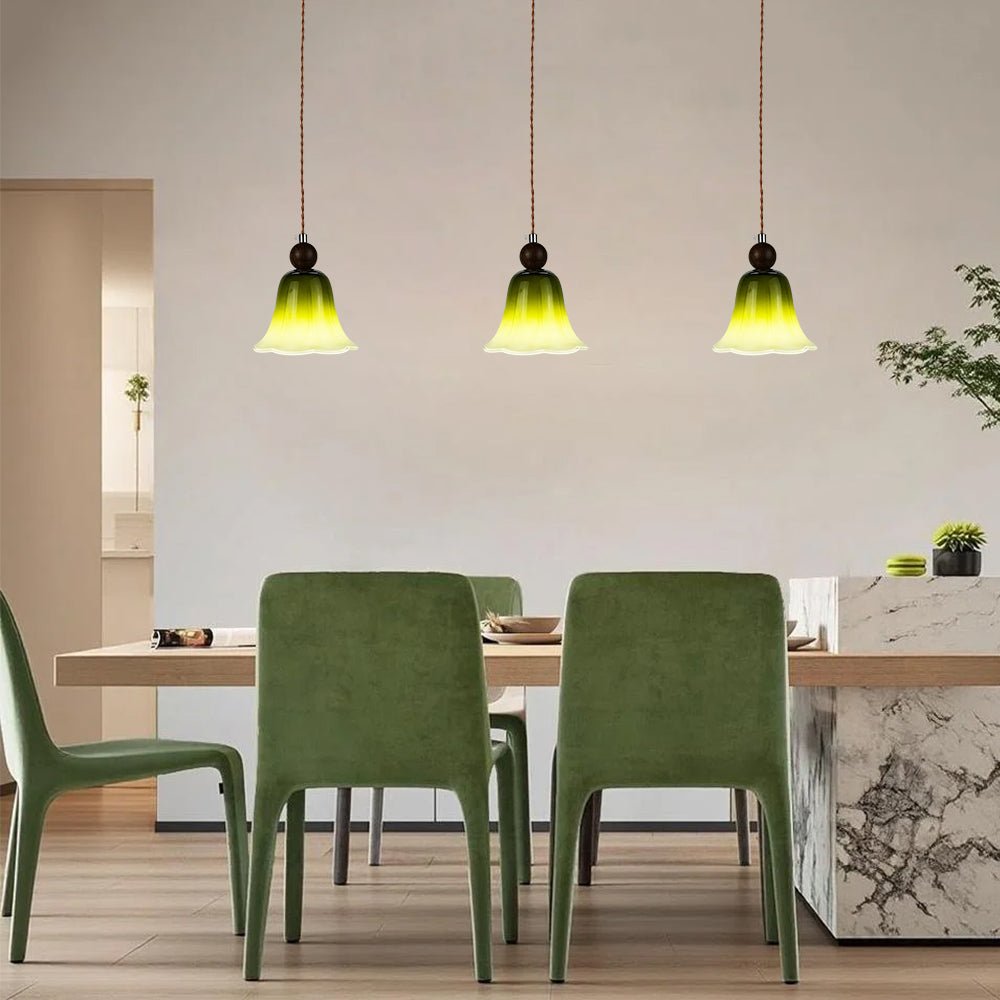 Pendantlightie - Retro 1 - Light Gradient Flower Shape Glass Pendant Light - Pendants - Pink - 