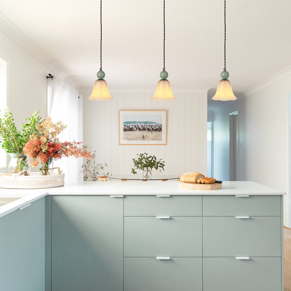 Pendantlightie - Retro 1 - Light Gradient Flower Shape Glass Pendant Light - Pendants - Pink - 