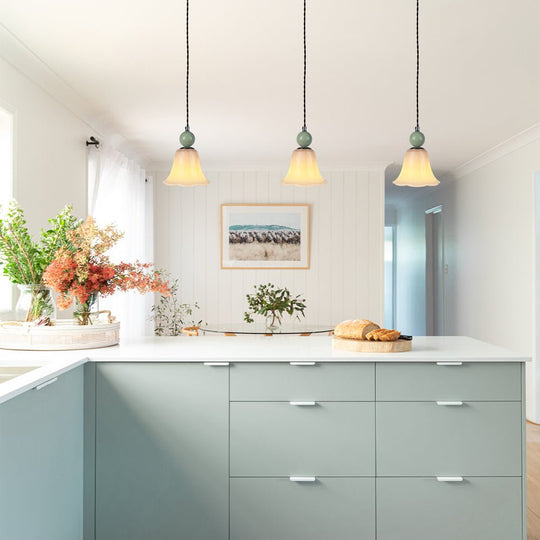 Pendantlightie - Retro 1 - Light Gradient Flower Shape Glass Pendant Light - Pendants - Pink - 