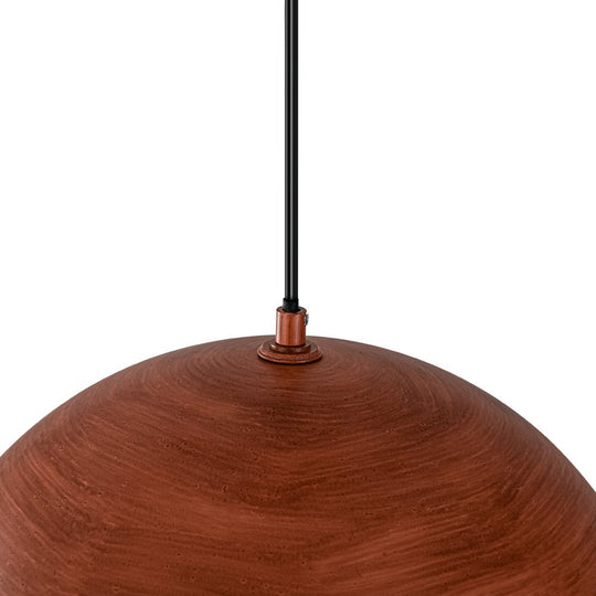 Pendantlightie - Rustic Farmhouse 1 - Light Copper And Green Paint Dome Pendant - Pendants - 23.6 in (60 cm) - 
