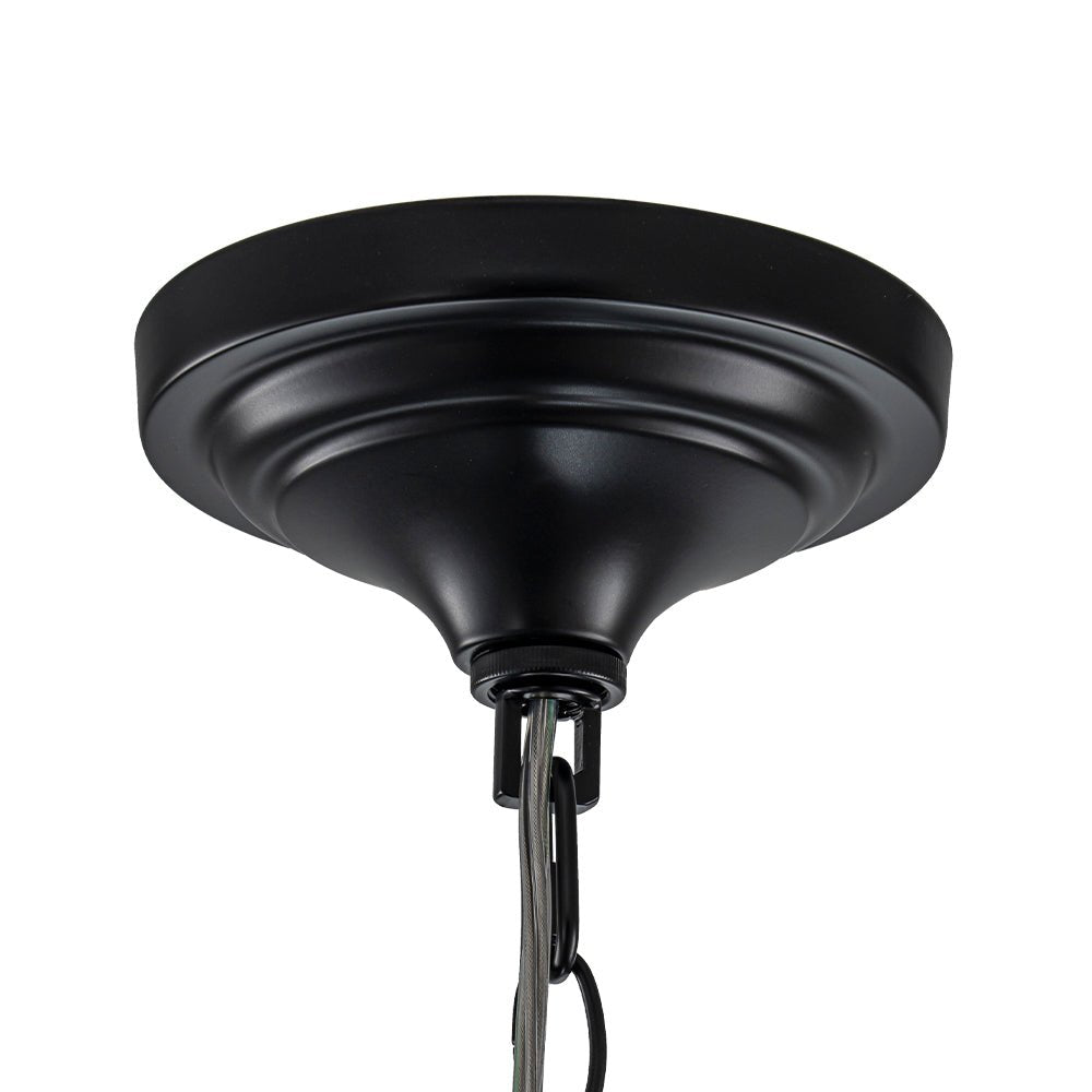 Pendantlightie - Sculptural 1 - Light Clear Glass Dome Pendant Light For Kitchen Table - Pendants - Black - 