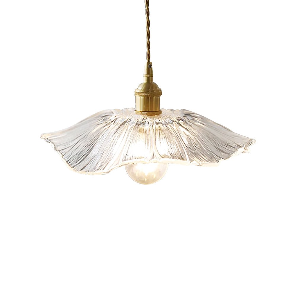 Pendantlightie - Traditional Vintage 1 - Light Flower Inspired Lotus Glass Pendant Light - Pendants - Red - 