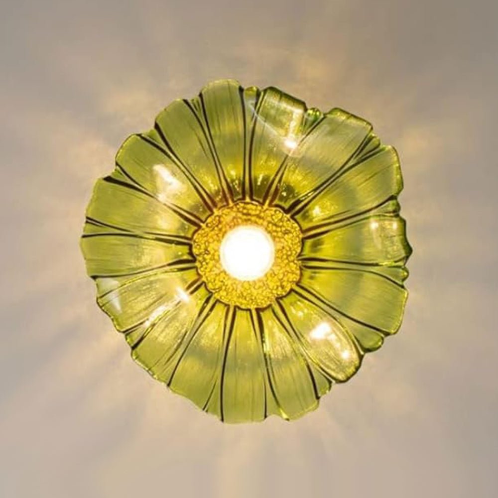 Pendantlightie - Traditional Vintage 1 - Light Flower Inspired Lotus Glass Pendant Light - Pendants - Red - 