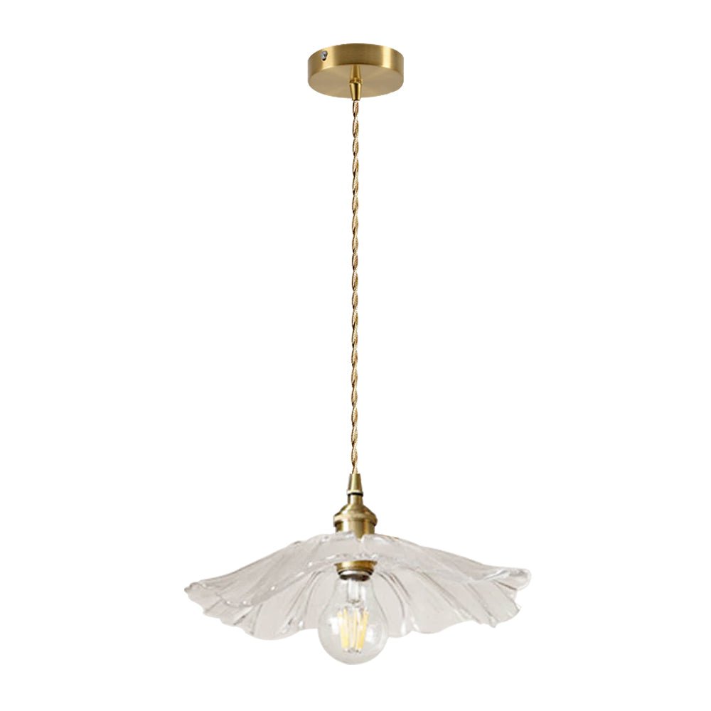 Pendantlightie - Traditional Vintage 1 - Light Flower Inspired Lotus Glass Pendant Light - Pendants - Red - 