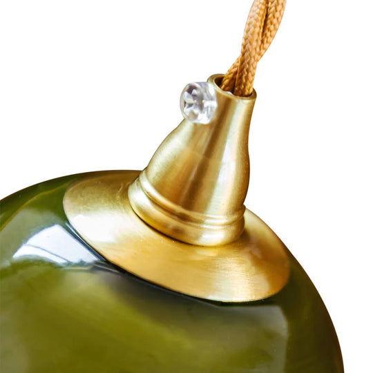 Pendantlightie - Vintage 1 - Light Gradient Green Glass Flower Shade Pendant Light - Pendants - Green - 