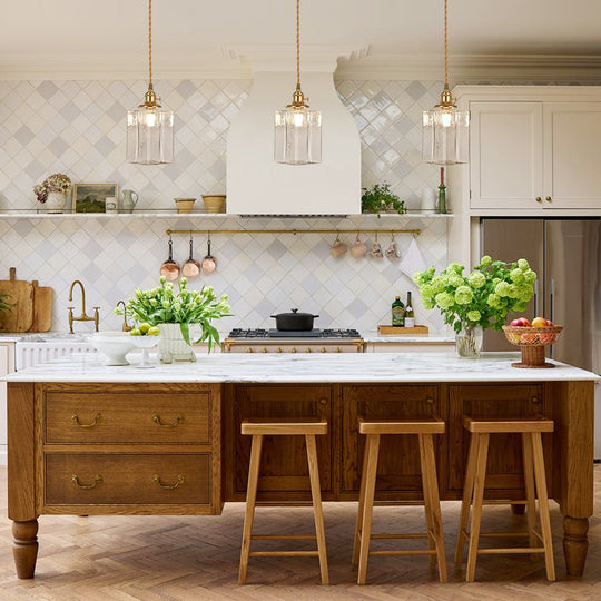 Pendantlightie - Vintage 1 - Light Hammered Square Water Glass Pendant Light - Pendants - C - 