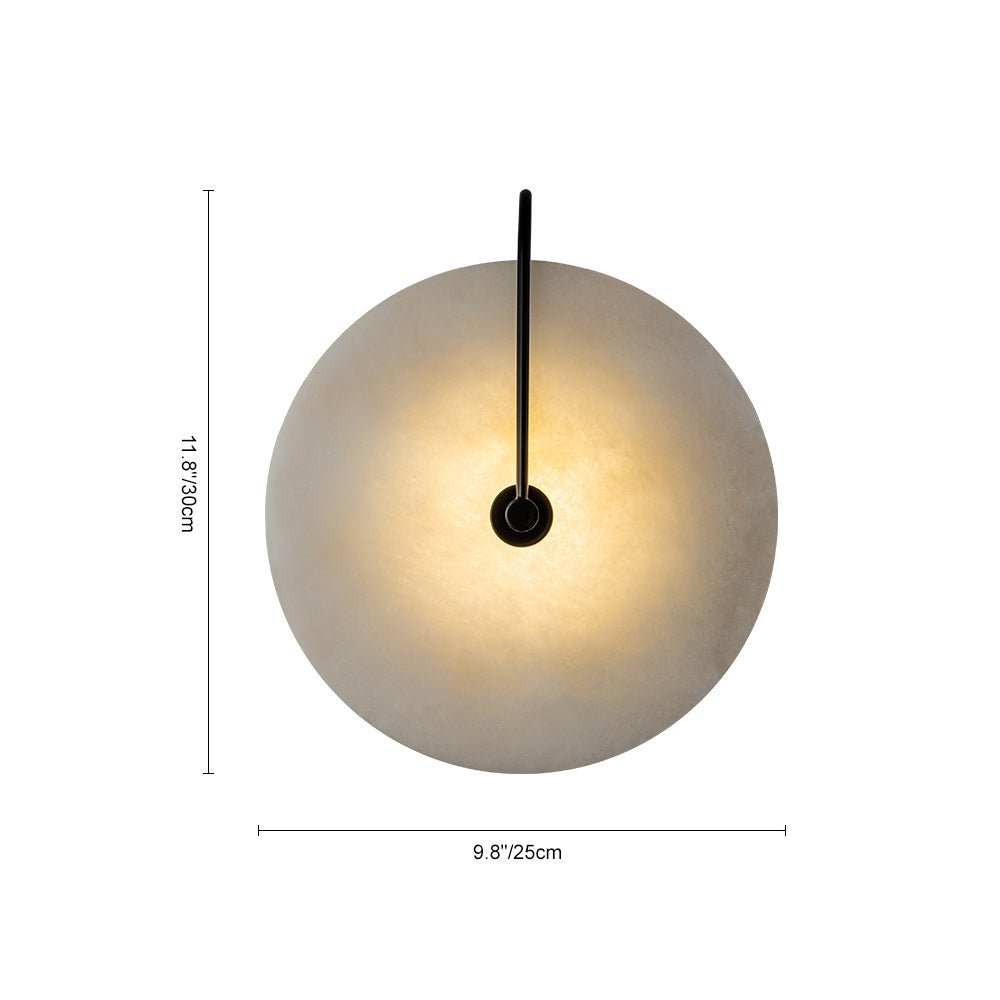 Pendantlightie - Vintage 1 - Light Round Led Circle Marble Wall Light - Wall Light - 