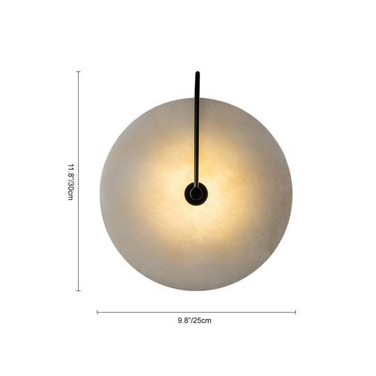 Pendantlightie - Vintage 1 - Light Round Led Circle Marble Wall Light - Wall Light - 