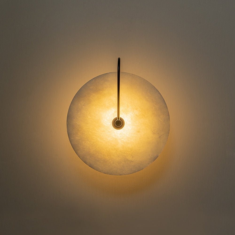 Pendantlightie - Vintage 1 - Light Round Led Circle Marble Wall Light - Wall Light - 