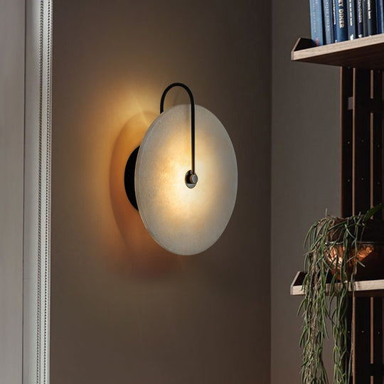 Pendantlightie - Vintage 1 - Light Round Led Circle Marble Wall Light - Wall Light - 