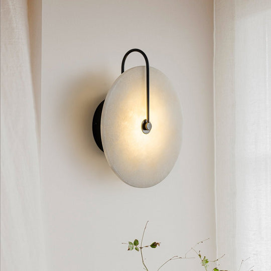 Pendantlightie - Vintage 1 - Light Round Led Circle Marble Wall Light - Wall Light - 