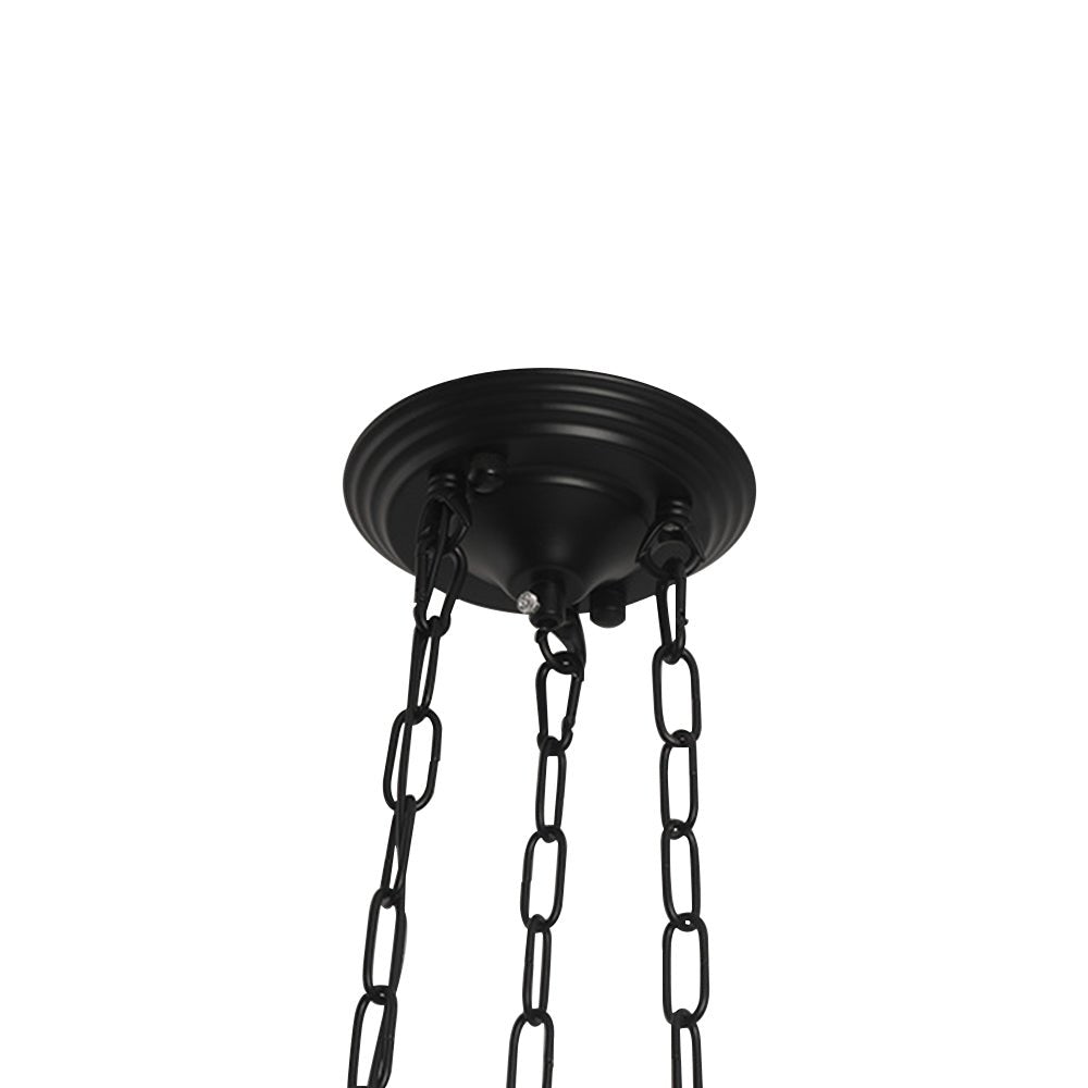 Pendantlightie-Vintage 3-Light Ceramic Shade Schoolhouse Pendant Light-Pendants-Black-