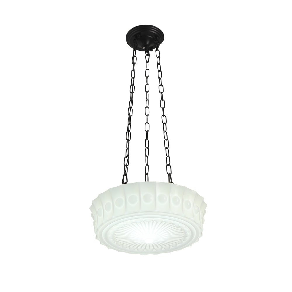 Pendantlightie-Vintage 3-Light Ceramic Shade Schoolhouse Pendant Light-Pendants-Black-