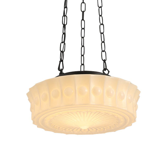 Pendantlightie-Vintage 3-Light Ceramic Shade Schoolhouse Pendant Light-Pendants-Black-