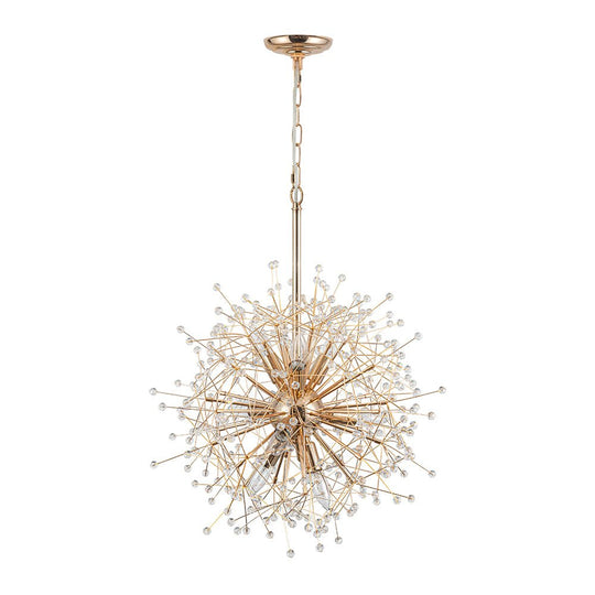 Pendantlightie - Vintage 9 - Light Sputnik Sphere Dandelion Crystal Chandelier - Chandeliers - Gold - 