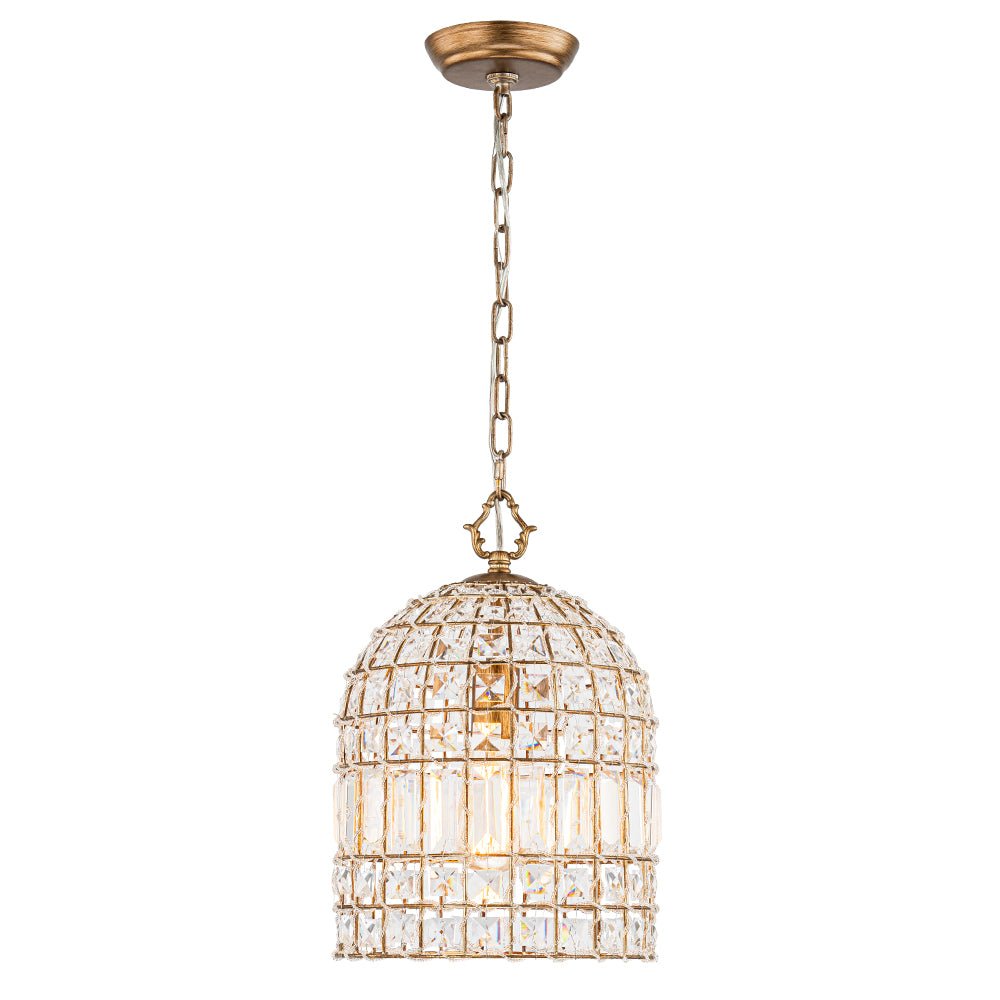 Pendantlightie - Vintage Crystal Accents Birdcage Pendant Light - Pendants - 3Lt - 