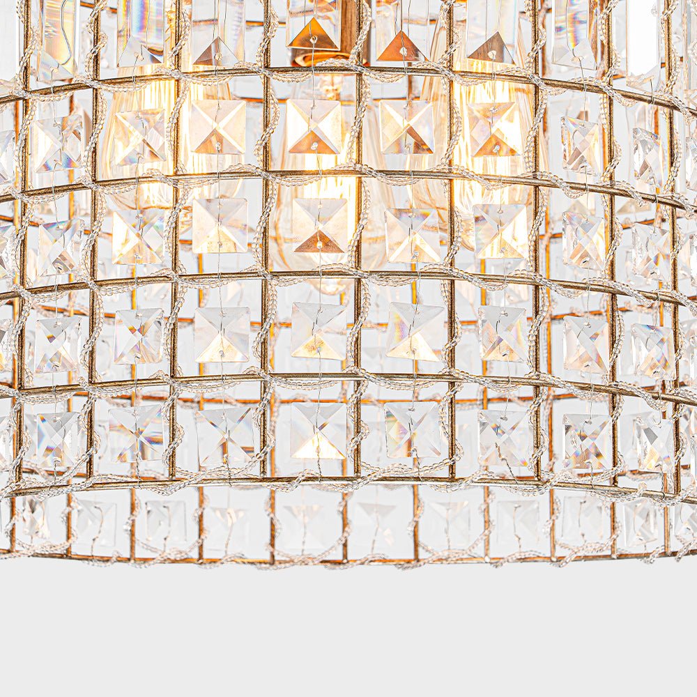 Pendantlightie - Vintage Crystal Accents Birdcage Pendant Light - Pendants - 3Lt - 