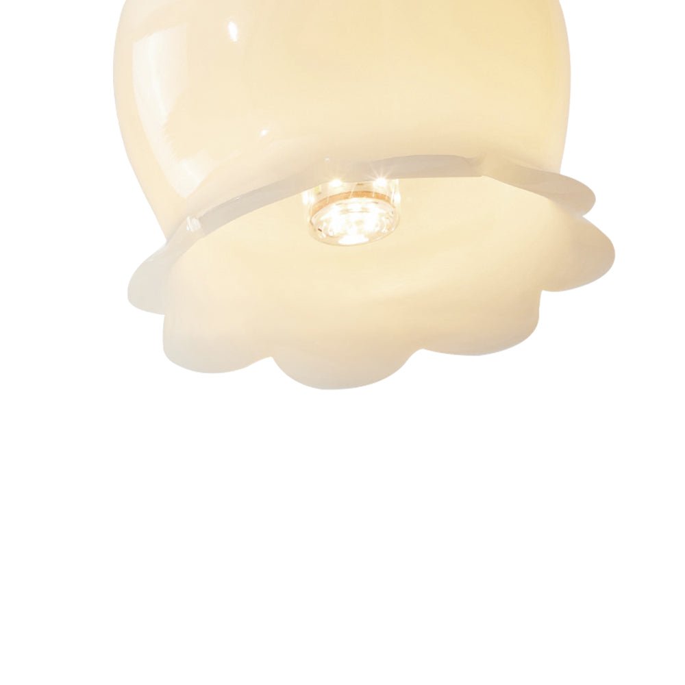 Pendantlightie - Vintage French Cream 1 - Light Milky Glass Valley Flower Pendant Light - Pendants - Beige - 