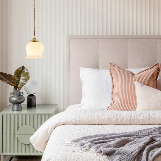 Pendantlightie - Vintage French Cream 1 - Light Milky Glass Valley Flower Pendant Light - Pendants - Beige - 