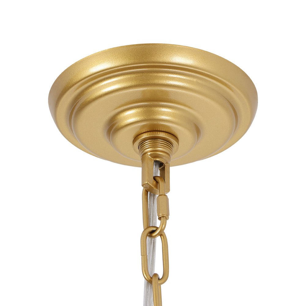 Pendantlightie - Vintage Luxury 6 - Light Plum Blossom Basket Floral Glass Chandelier - Chandeliers - Gold - 