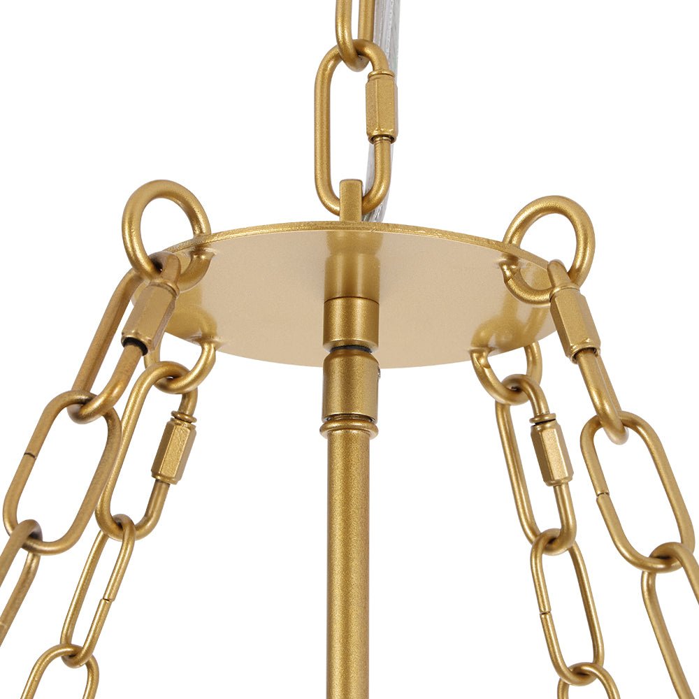 Pendantlightie - Vintage Luxury 6 - Light Plum Blossom Basket Floral Glass Chandelier - Chandeliers - Gold - 