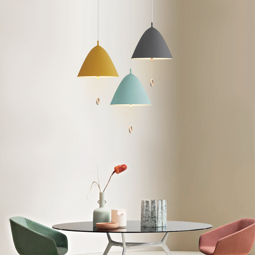 Contemporary Minimalist Bell Light Single Cone Pendant