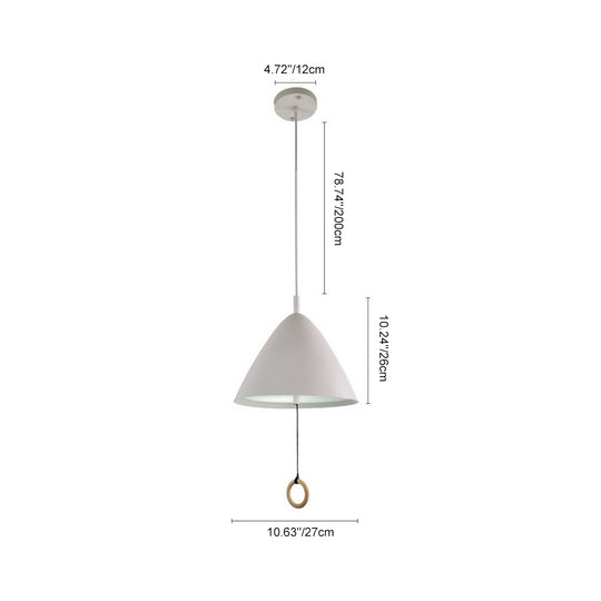 Contemporary Minimalist Bell Light Single Cone Pendant