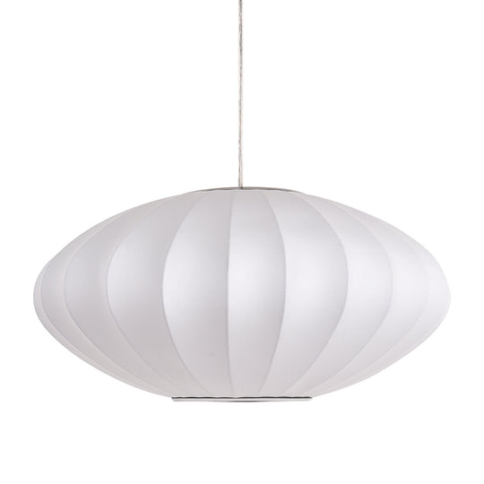 Lantern Style Ribbed White Hanging Light Fixtures