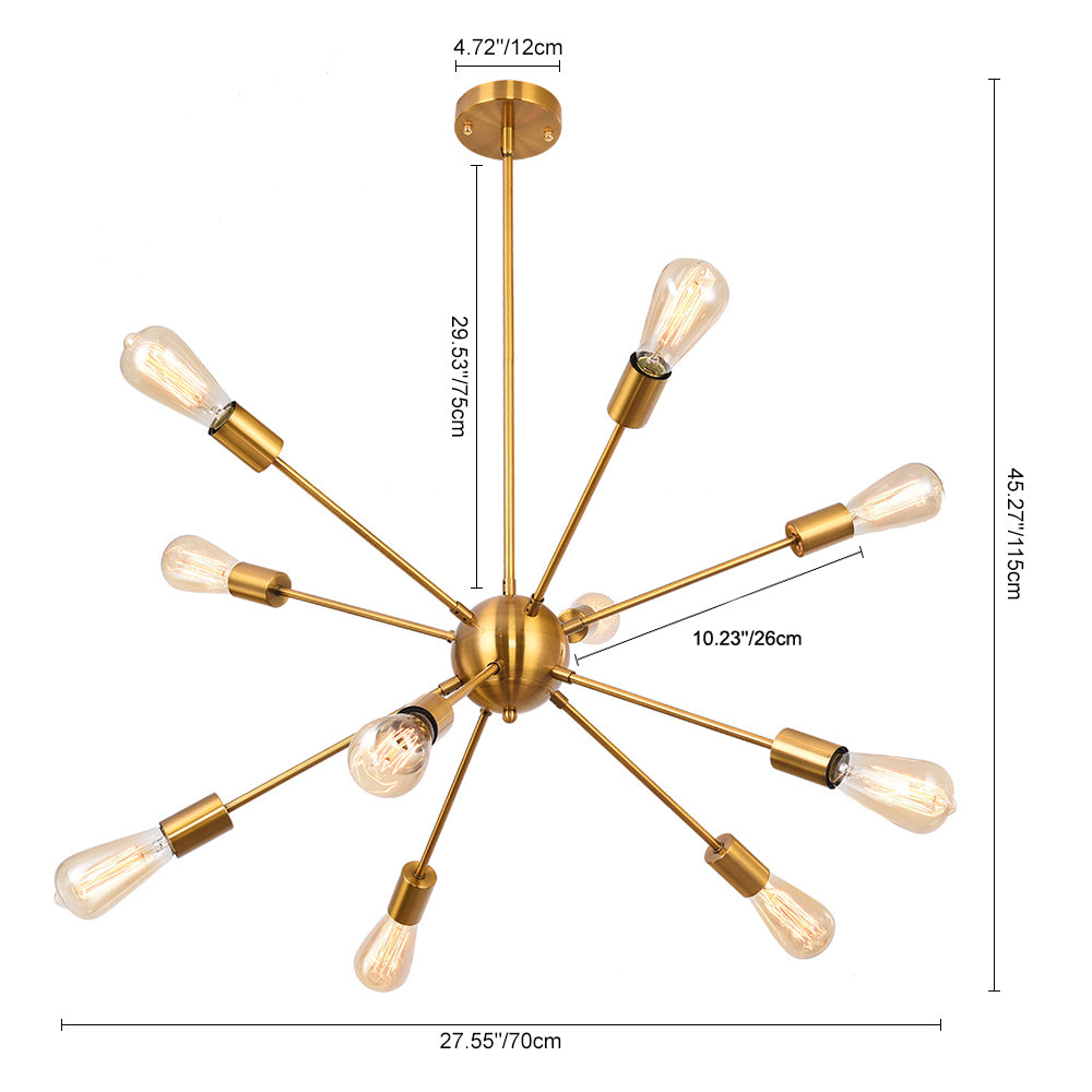 Mid-Century 10-Light Sputnik Chandelier