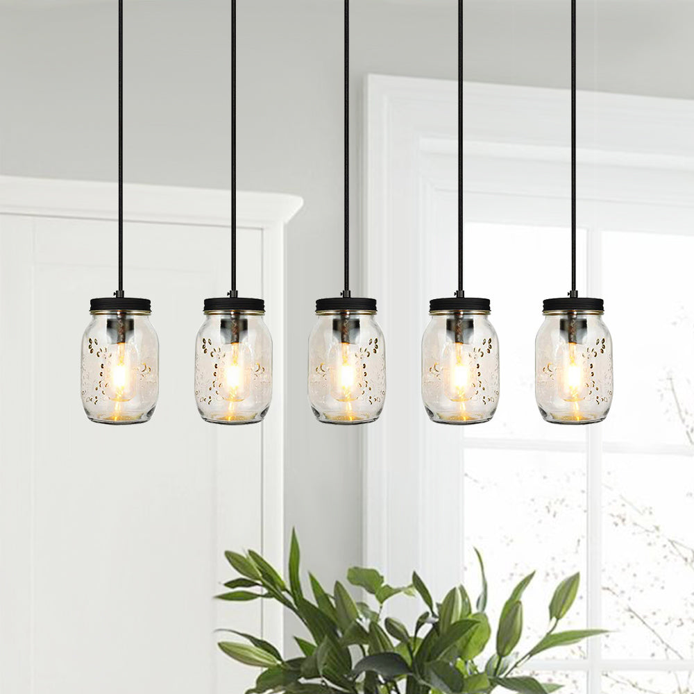 Modern Farmhouse Cluster Mason Jar Lights