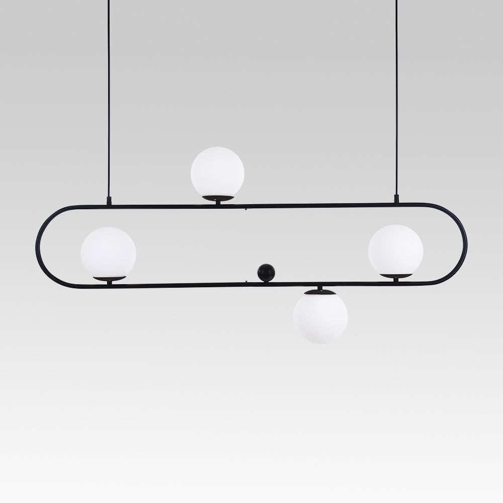 Unique Oval Ring Linear Pendant Lighting