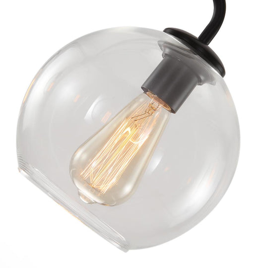 PendantLightia-5-light Glass Bubble Sputnik Light Fixture-Pendants-Black-