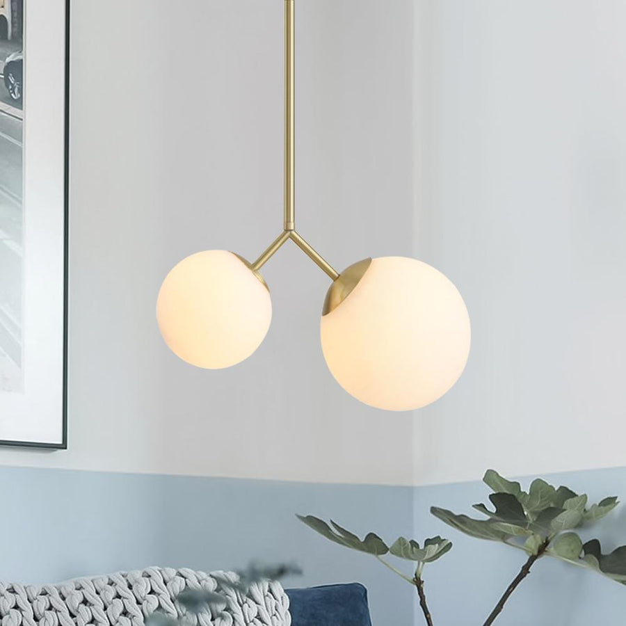 Contemporary Glass Globe Pendant Light | Bedside Pendant Light ...