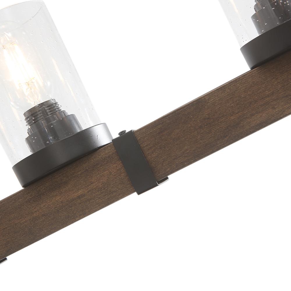 PendantLightia-Five Lights Linear Wood Chandelier-Chandeliers-Default Title-