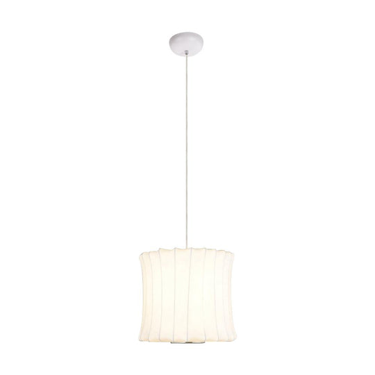 PendantLightia-Lantern Style Ribbed White Hanging Light Fixtures-Pendants-Drum-