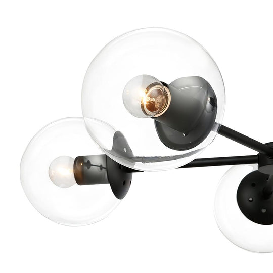 PendantLightia-Mid-century 5-light Bubble Sputnik Chandelier-Chandeliers-Black-