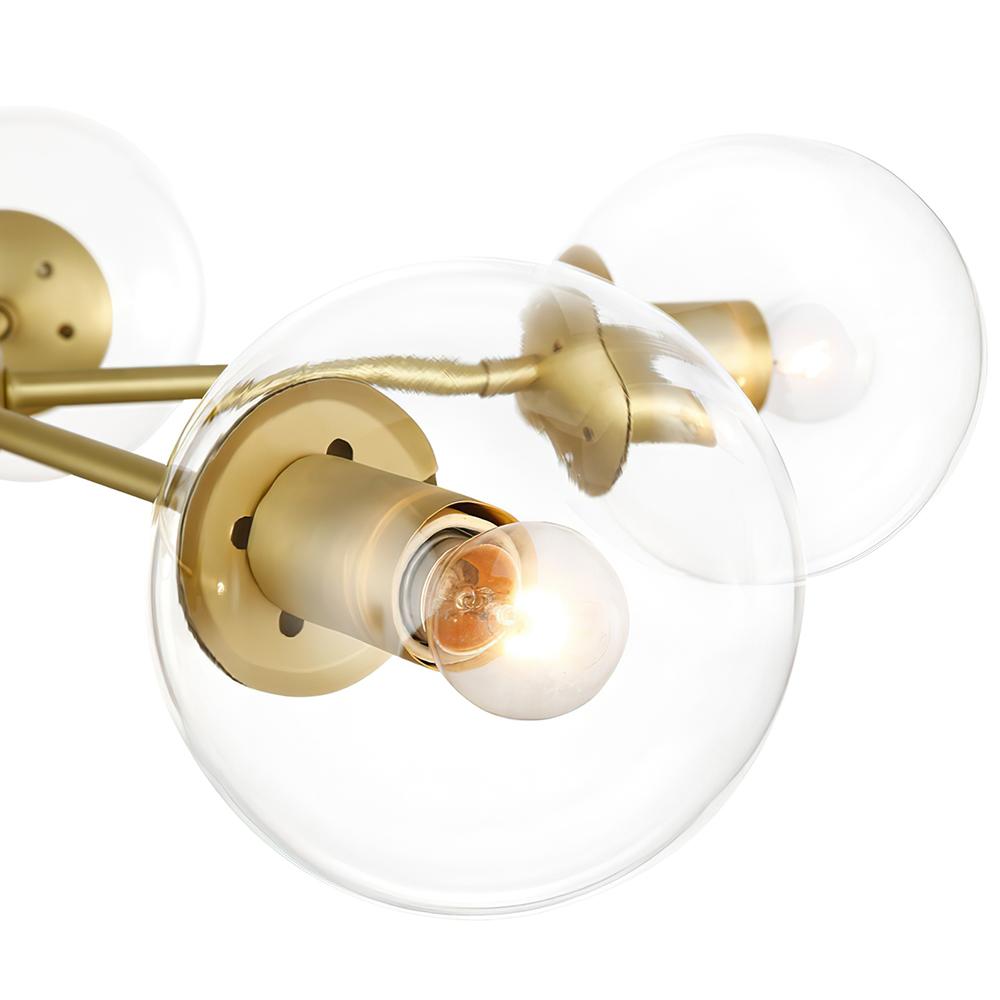 PendantLightia-Mid-century 5-light Bubble Sputnik Chandelier-Chandeliers-Gold-